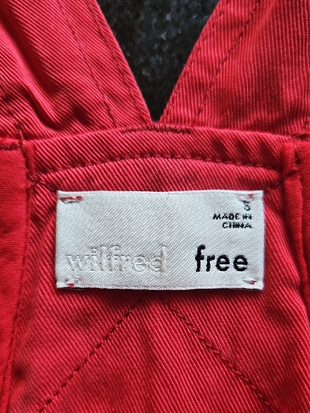 Wilfred Free Red Valletta Cropped Overalls Size S  NWOT - Picture 9 of 16